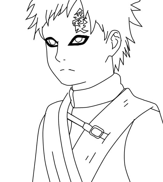 Gaara of the sand has Tanuki-like black rings around his eyes from Naruto