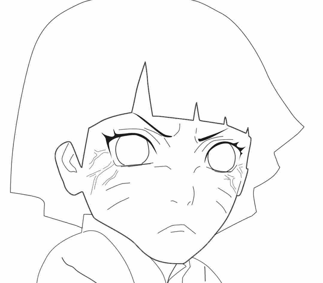 Uzumaki Himawari utilise le coloriage Byakugan