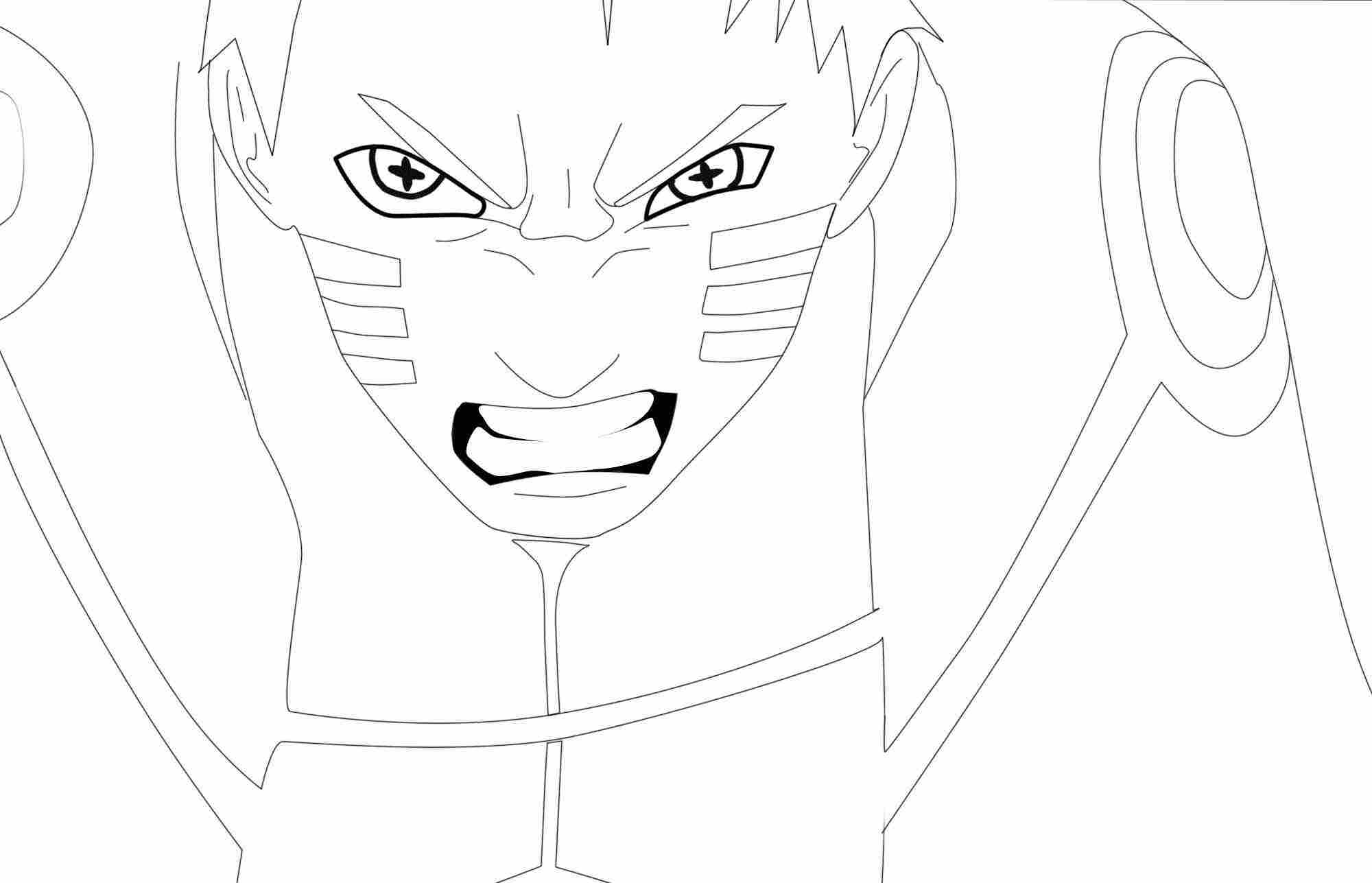 how to draw naruto sage mode with color