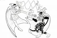 Dr.Strange tries to fight to Dormammu from Doctor Strange movie Coloring Page