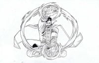 Doctor Strange learns how to uses magical spells successfully Coloring Pages