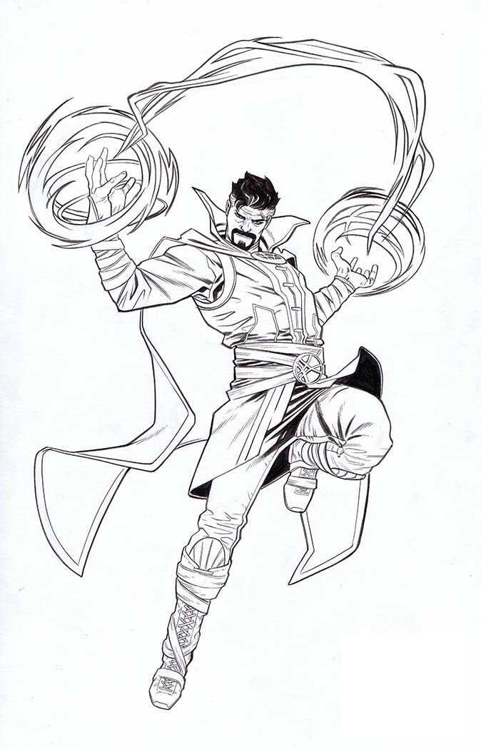 Doctor Strange usa todas las técnicas de Acient One para crear escudos de los Vengadores.