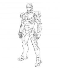 Iron man Armor named bleeding edge is made up of Nano-Machines Coloring Page
