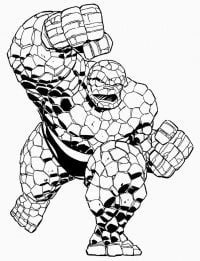 Thanos in the Avengers Infinity War transforms to Rock-shaded Coloring Pages