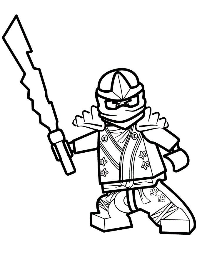 The Fire Ninja uses Element Blades from Lego Ninjago from Lego