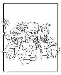 Allies Ninja from Lego Ninjago play firework Coloring Page