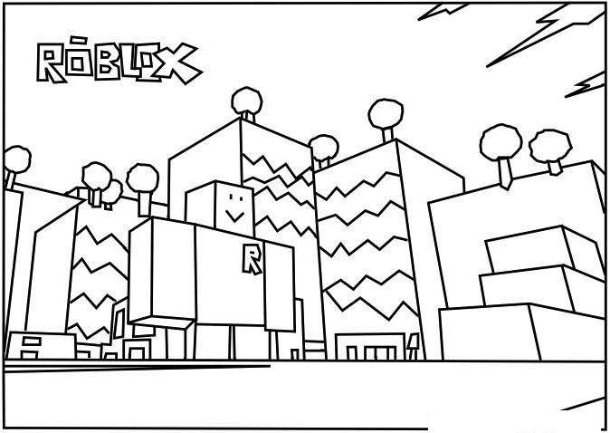 Factory in Roblox Coloring Page