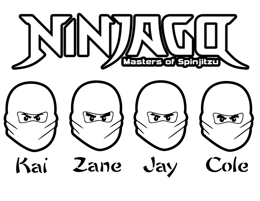 Vier Ninja's in Master of Spinjitzu van Lego Ninjago van Lego