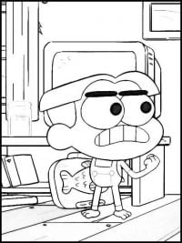 Cricket from Big City Greens brings fish Coloring Pages