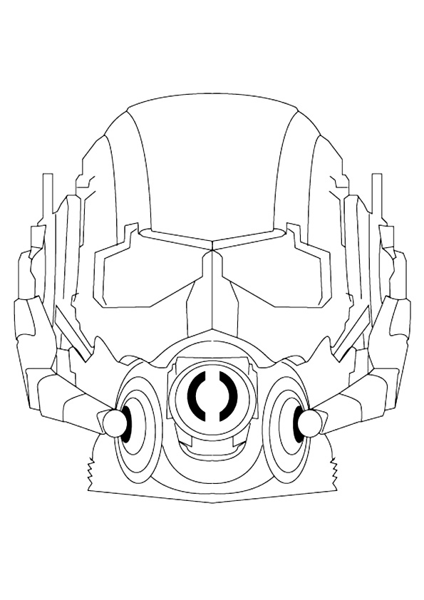 Head of the wasp robot in Ant-man movie Coloring Pages