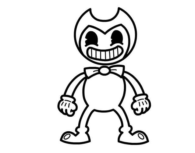 Funny Bendy From Bendy And The Ink Machine Coloring Pages