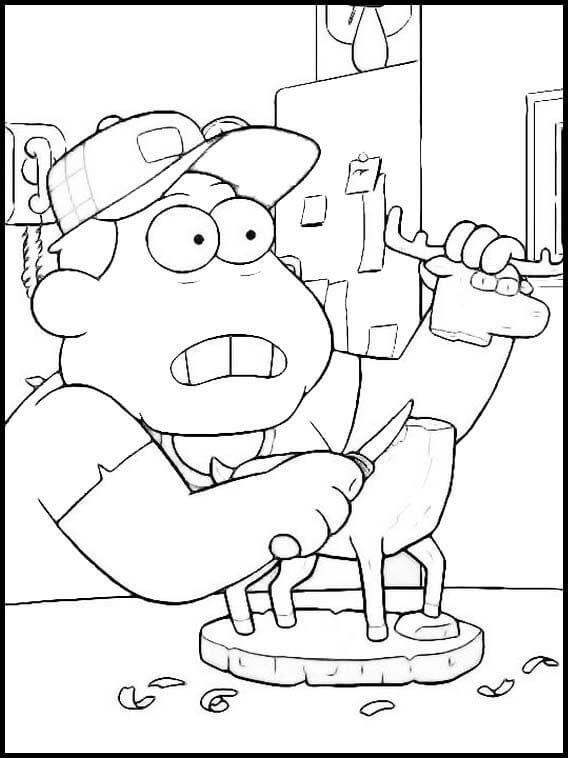 Bill Fix Woody Reindeer From Big CIty Greens Coloring Pages