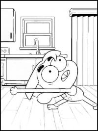Cricket boy from Big City Greens doing exercise Coloring Page