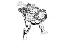 The cosmic energy around Thanos from Avengers Infinty War Coloring Pages