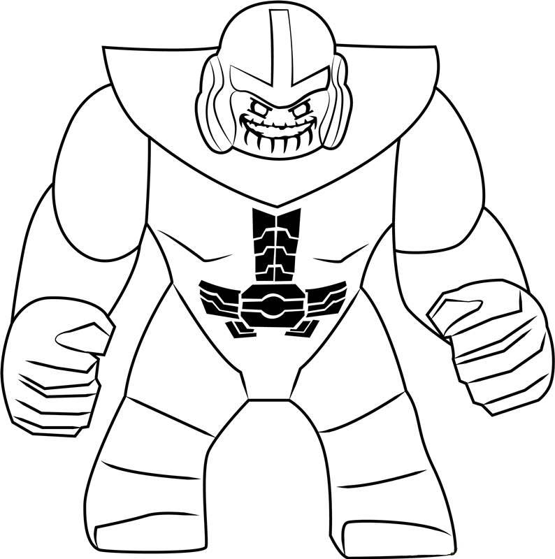 Lego Thanos The Fierce Titan On A Crusade To Collect The Infinity Stones From The Avengers Coloring Pages
