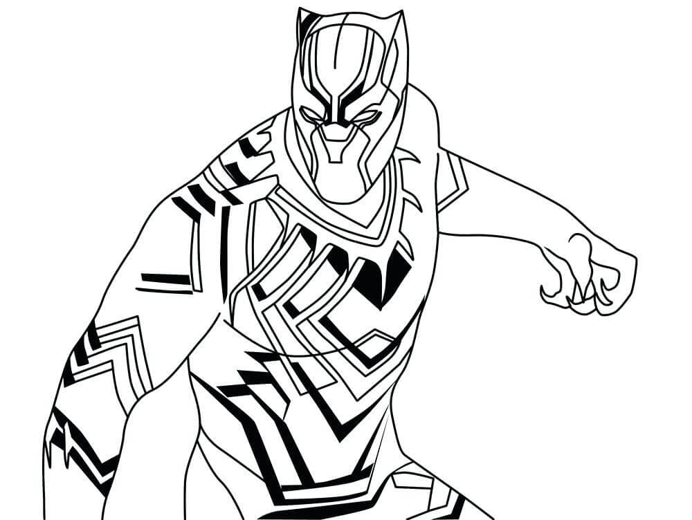 Beautiful Marvel Black Panther Armor Detailed Coloring Pages Avengers Coloring Pages 