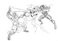 Раскраска Танос против Доктора Стрэнджа из Мстителей: Финал