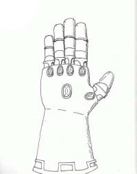 Drawing simple a powerful Dwarven-made Uru glove Coloring Page