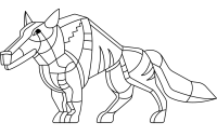 Abtract wolf art idea Coloring Pages