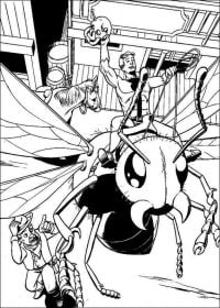 Scott Lang trains to rides the Wasp in Ant-man movie Coloring Page
