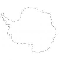 Map of Antartica continent Coloring Page