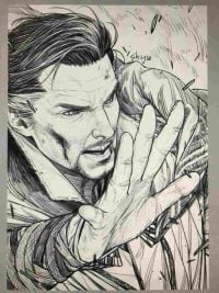 Doctor Strange tries to control his magic Coloring Pages