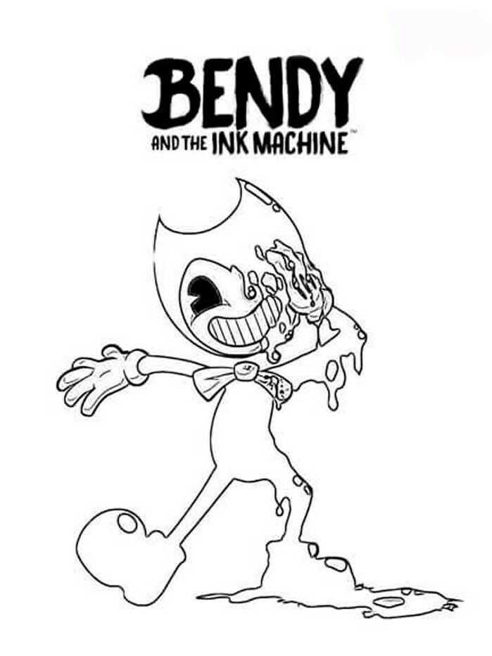 Bendy y la tinta cubren su ojo de Bendy.