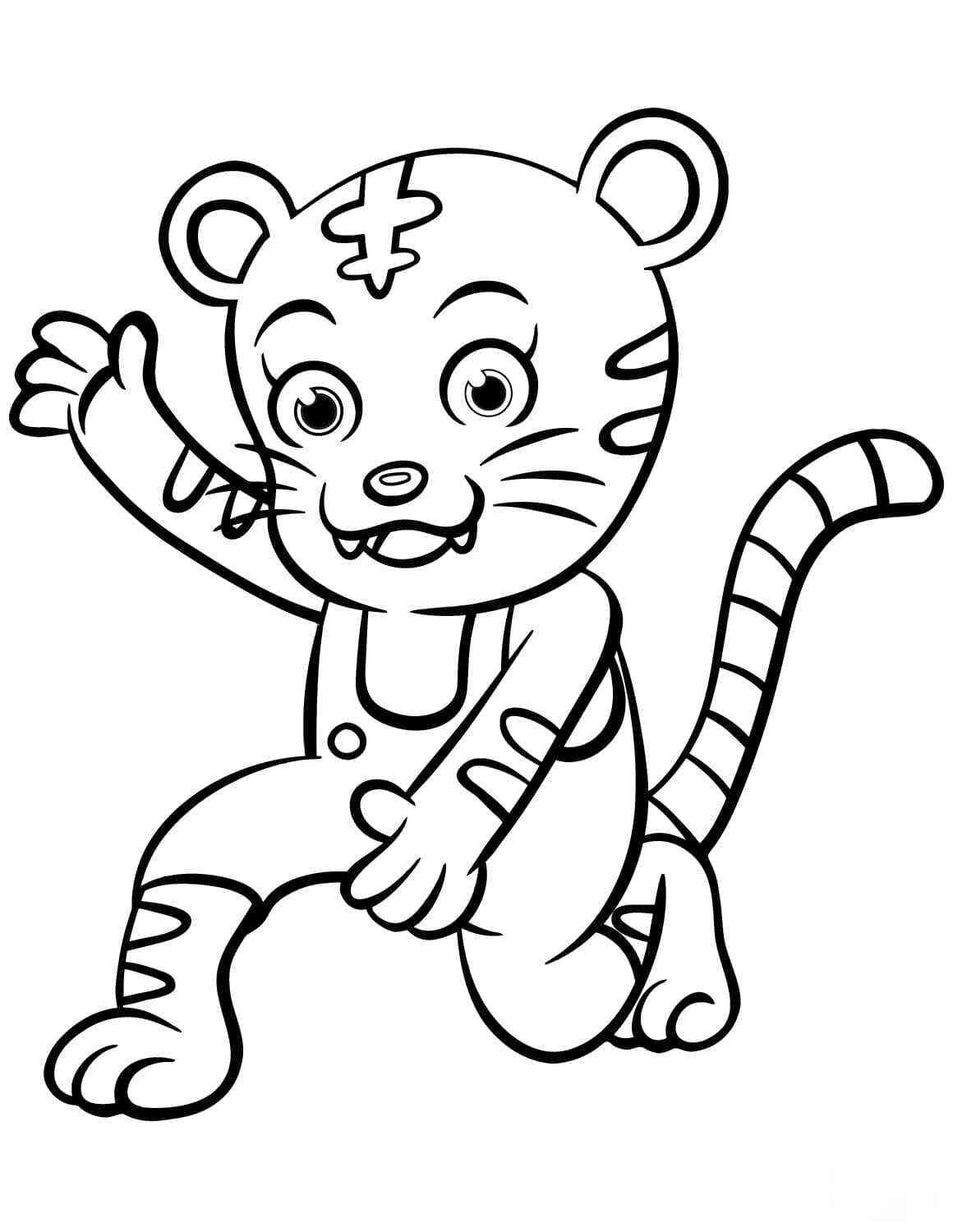 Daniel tiger wears overall Coloring Page