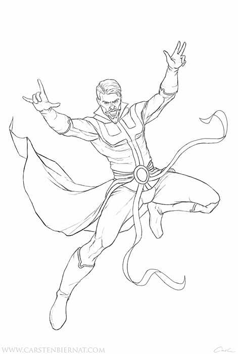 Dr.Strange Jumps Out Of The Ground From Doctor Strange Movie Coloring Pages