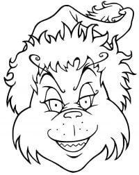 Grinch With A Cat-like Face Coloring Pages