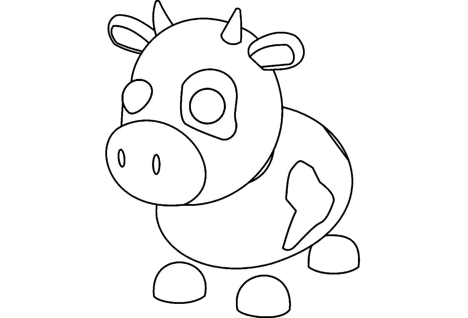 Cow can be hatched from the Farm Egg in Adopt me Coloring Pages