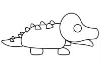 A limited ultra-rare pet Crocodile in Adopt Me Coloring Pages