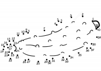 Connect the dots Cucumber for children Coloring Pages