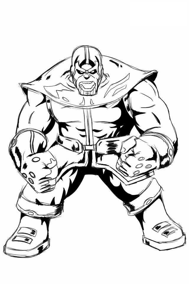Fanart Anime Thanos from the Avengers Coloring Page