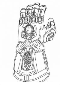 Detailed Infinity Gauntlet of Thanos from Avengers Endgame Coloring Pages