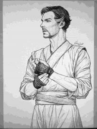 Dr.Strange focused on healing his hands and returning into his career Coloring Pages