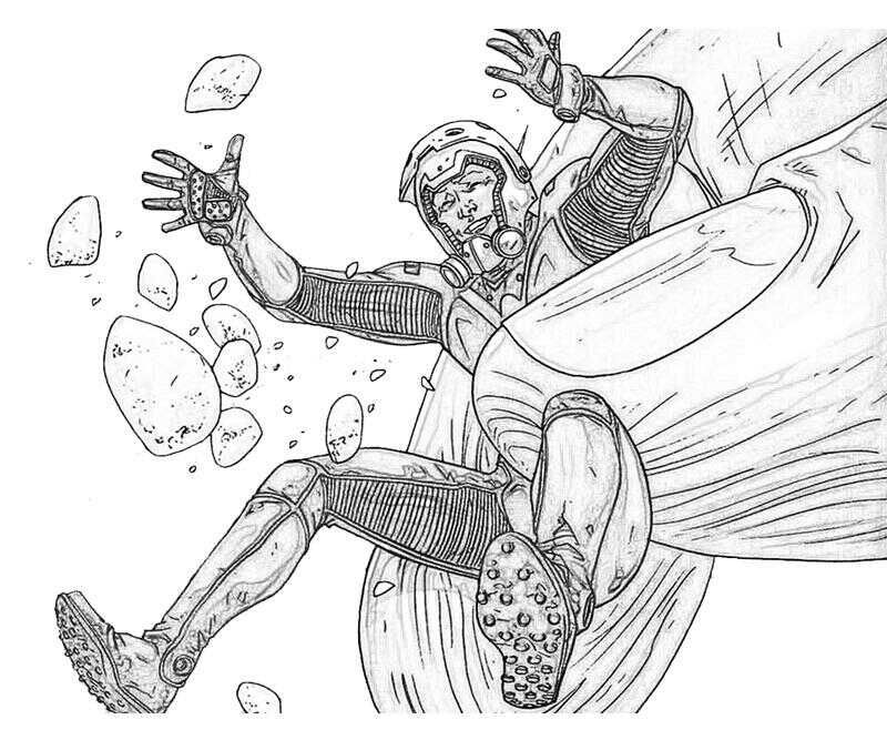 Ant man is catched during the attack in Ant-man movie Coloring Pages