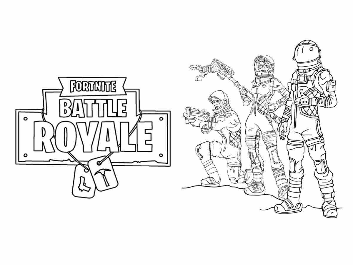 Space Exploration with multiple Astronauts from Fortnite Coloring Pages