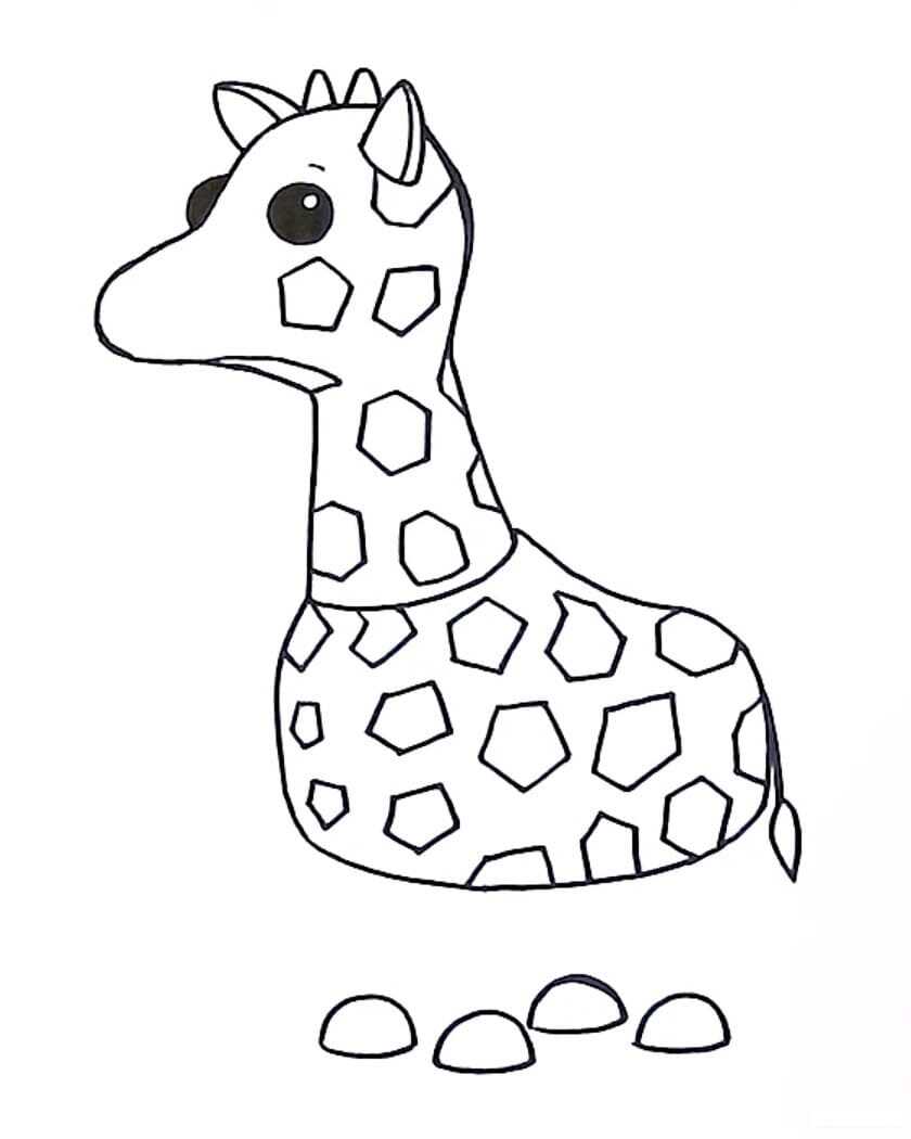 The Giraffe Has A Long Neck With Pattern Of Spots All Over Its Body Coloring Pages