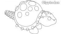 Adopt me Glyptodon has spikes on the shell edge and the tail Coloring Pages