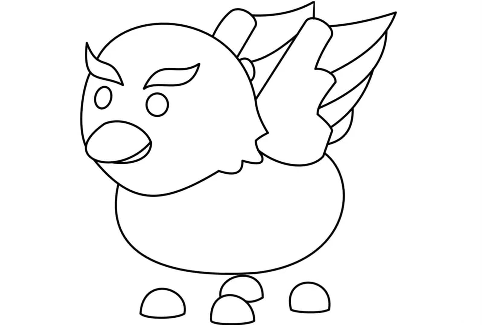 The legendary bird named Griffin in Pet Shop from Adopt me Coloring Pages