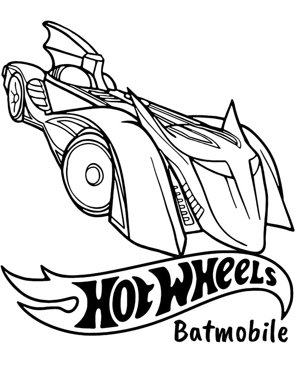 Batmobile The Brave and the Bold from Team Hot Wheels Coloring Pages