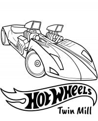 Twin Mill Hot Wheels Boulevard detailed headlights & tailights Coloring Page