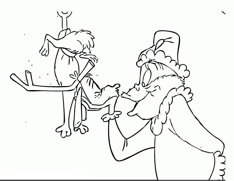 Grinch saves his dog named Max Coloring Pages - Christmas Coloring