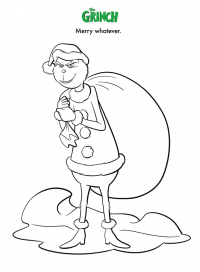 The Grinch merry whatever Coloring Page