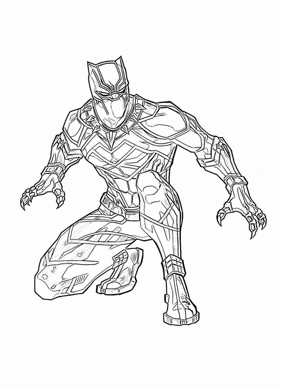 Black Panther wears Antarctic Vibranium armor Coloring Pages ...