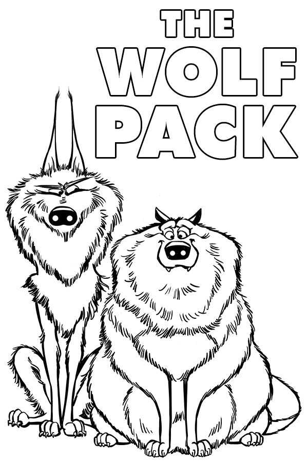 The Wolf pack from Stock Animation Film Coloring Pages