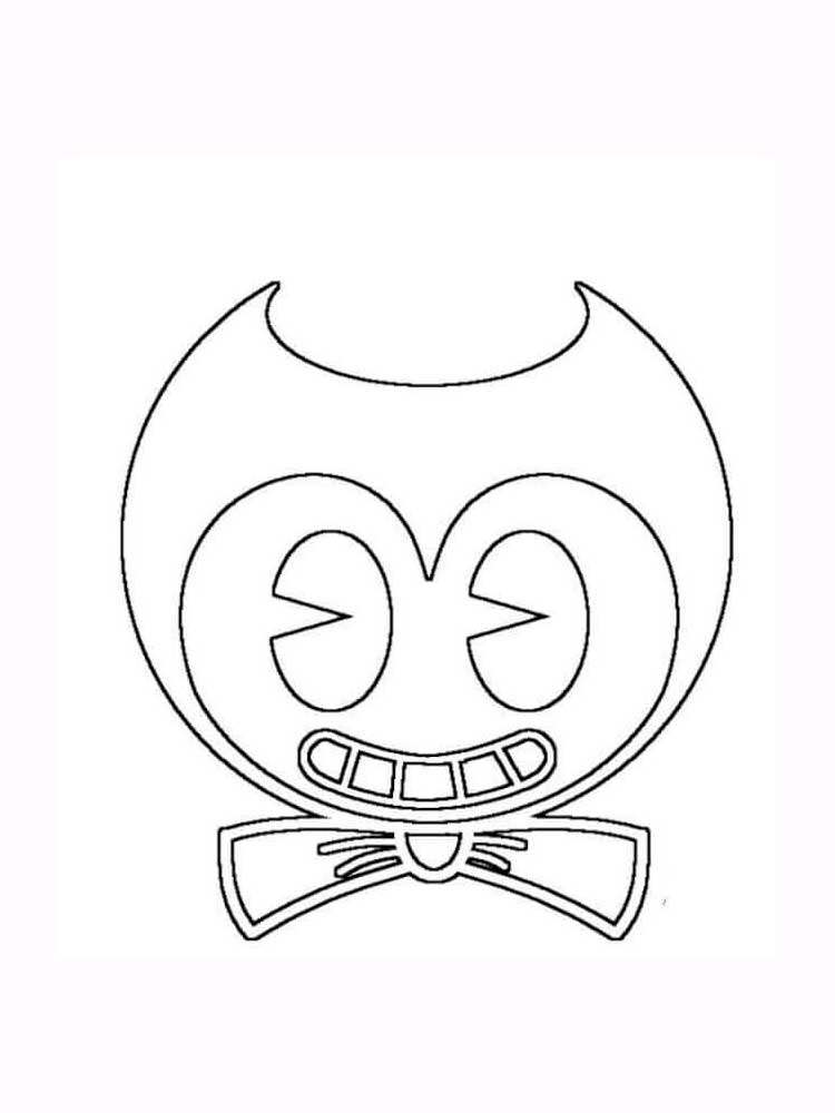 Symbol Bendy for preschoolers from Bendy and the Ink machine Coloring Page