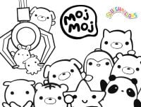 Раскраска Squishmallow Squad Moji Moji