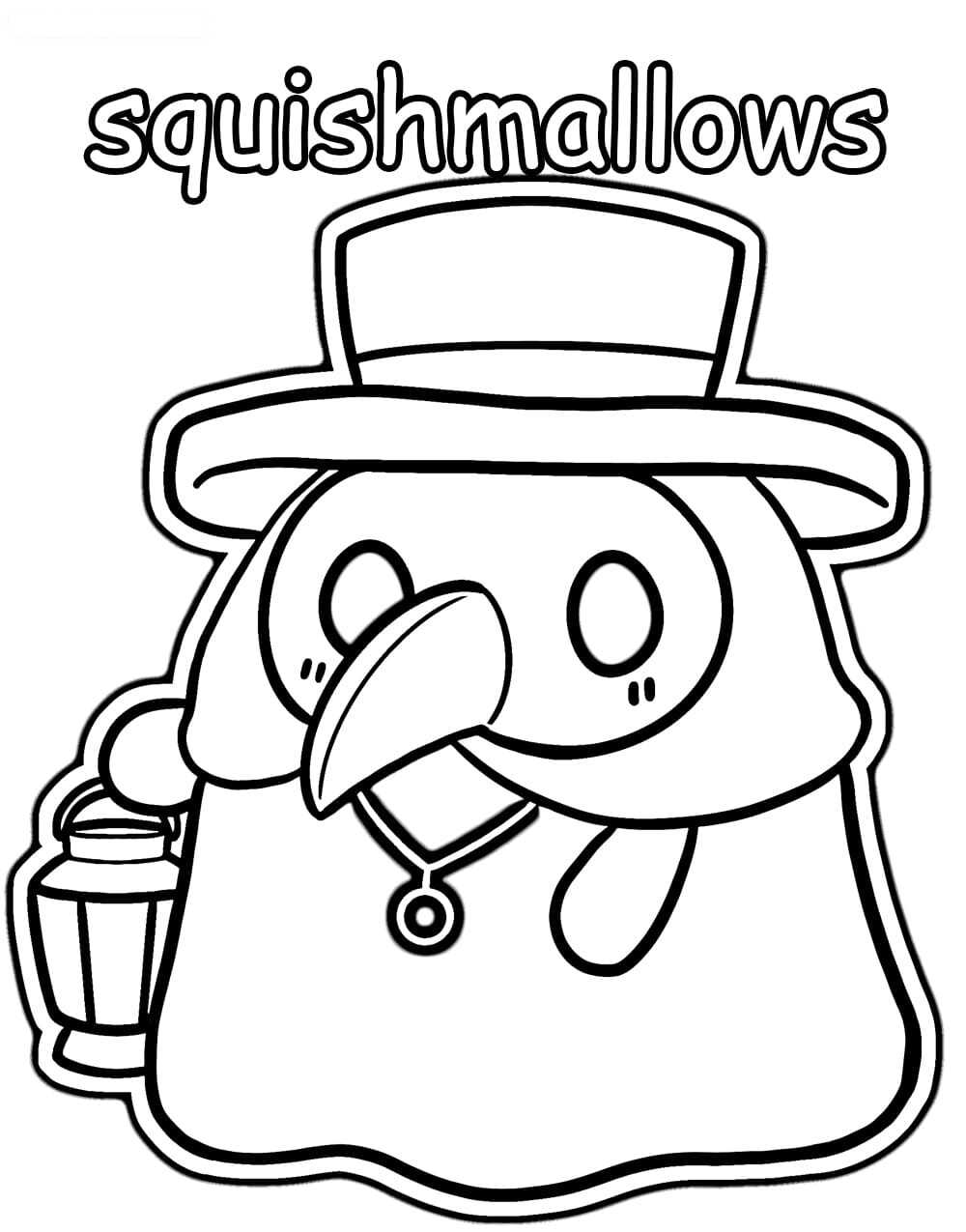 Squishmallow Witch Wears Hat Coloring Page Free Printable Coloring Pages